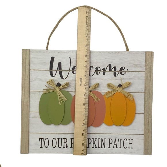 Shabby Chic Wall Hanging Farmhouse Harvest 3D Wood Pumpkin Rustic Multicolor NEW - Picture 4 of 15